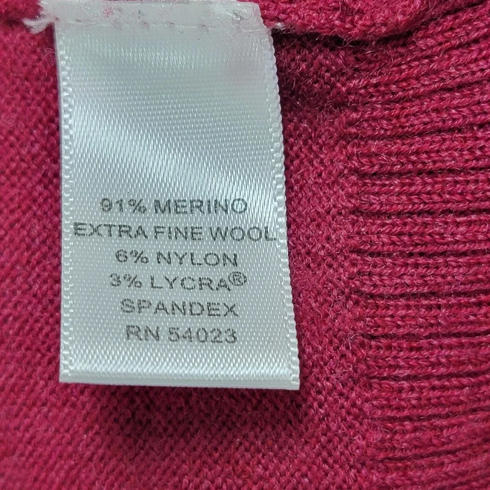 Banana Republic Sweater‎ Mens S Extra Fine Italian Merino Wool Burgundy Business